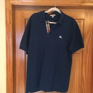 Burberry navy polo shirt